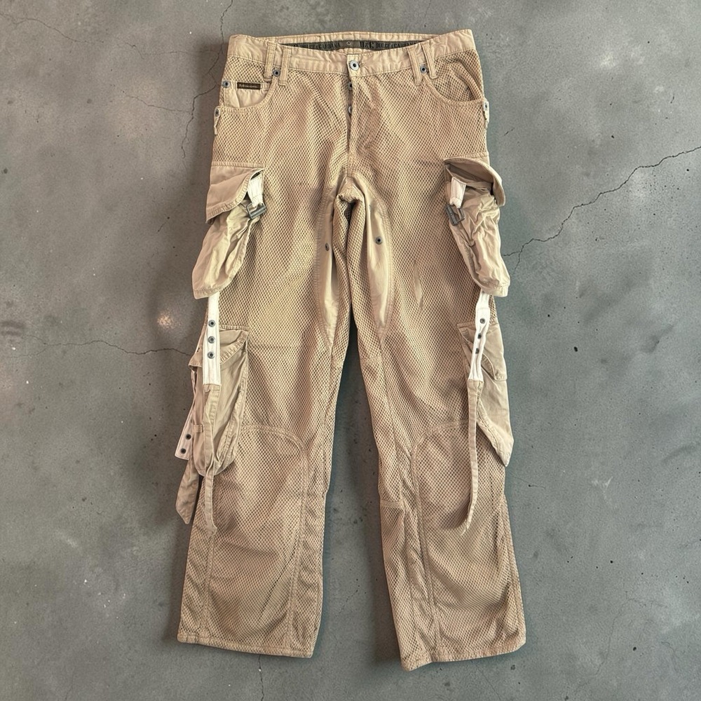 D&G Dolce & Gabbana SS 2004 Mesh Bondage Cargo Pants Men's 34/48 COA Archives